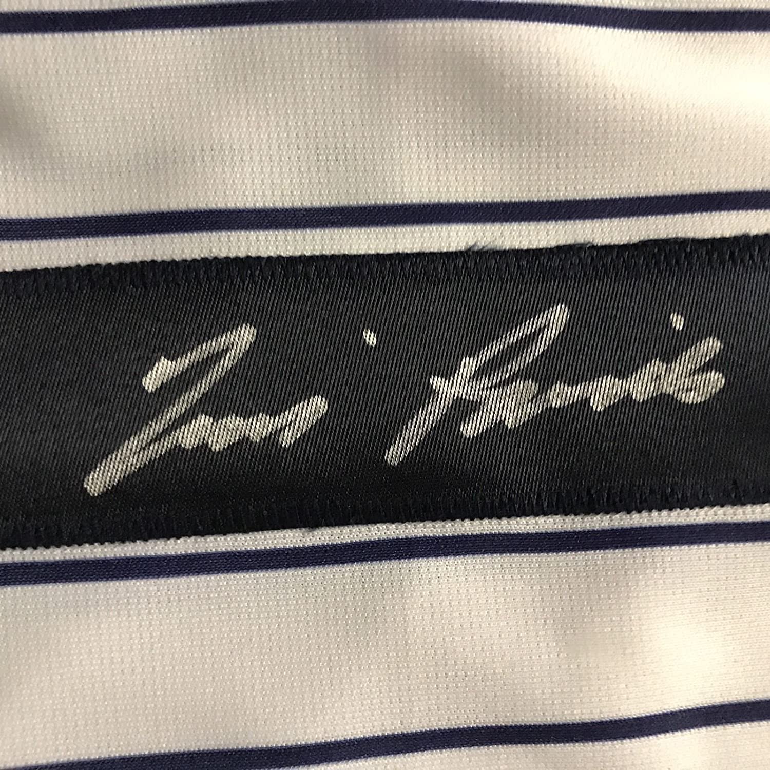 Framed Autographed/Signed Tim Raines 33x42 New York Pinstripe Baseball Jersey JSA COA