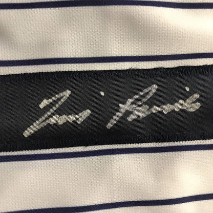 Framed Autographed/Signed Tim Raines 33x42 New York Pinstripe Baseball Jersey JSA COA
