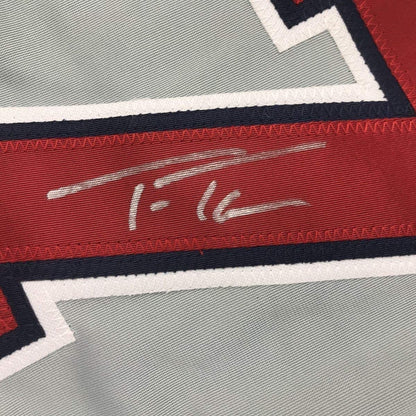Framed Autographed/Signed Trea Turner 33x42 Washington Grey Baseball Jersey JSA COA