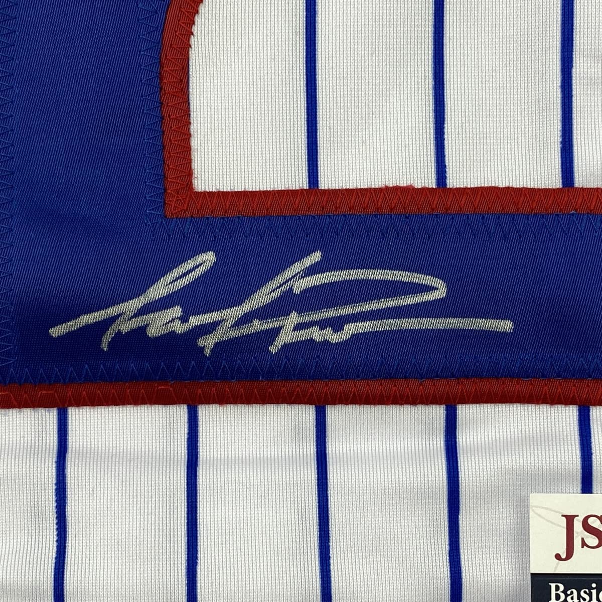 Autographed/Signed Mark Prior Chicago Pinstripe Baseball Jersey JSA COA