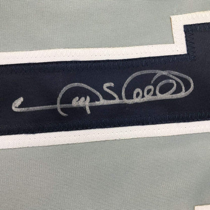 Framed Autographed/Signed Gary Sheffield 33x42 New York Grey Baseball Jersey JSA COA