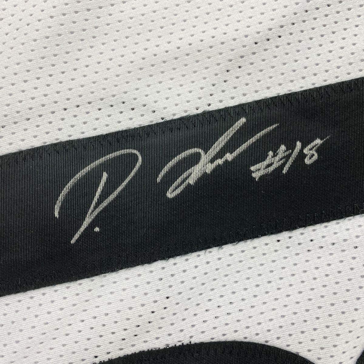 Framed Autographed/Signed Diontae Johnson 33x42 Pittsburgh White Football Jersey JSA COA