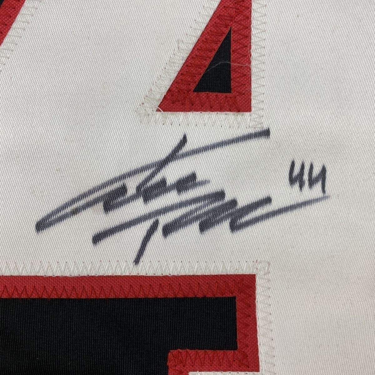 Framed Autographed/Signed Kimmo Timonen 33x42 Chicago Black Hockey Jersey JSA COA