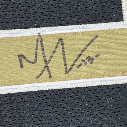 Framed Autographed/Signed Michael Thomas 33x42 New Orleans Black Football Jersey Beckett BAS COA