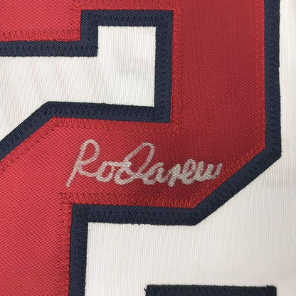 Framed Autographed/Signed Rod Carew 33x42 California White Baseball Jersey JSA COA