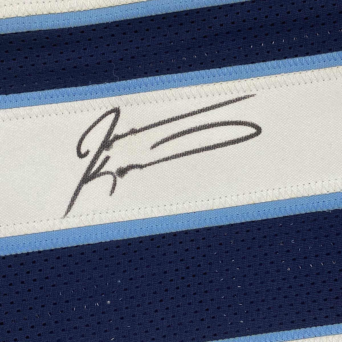 Framed Autographed/Signed Jevon Kearse 33x42 Tennessee Dark Blue Football Jersey JSA COA