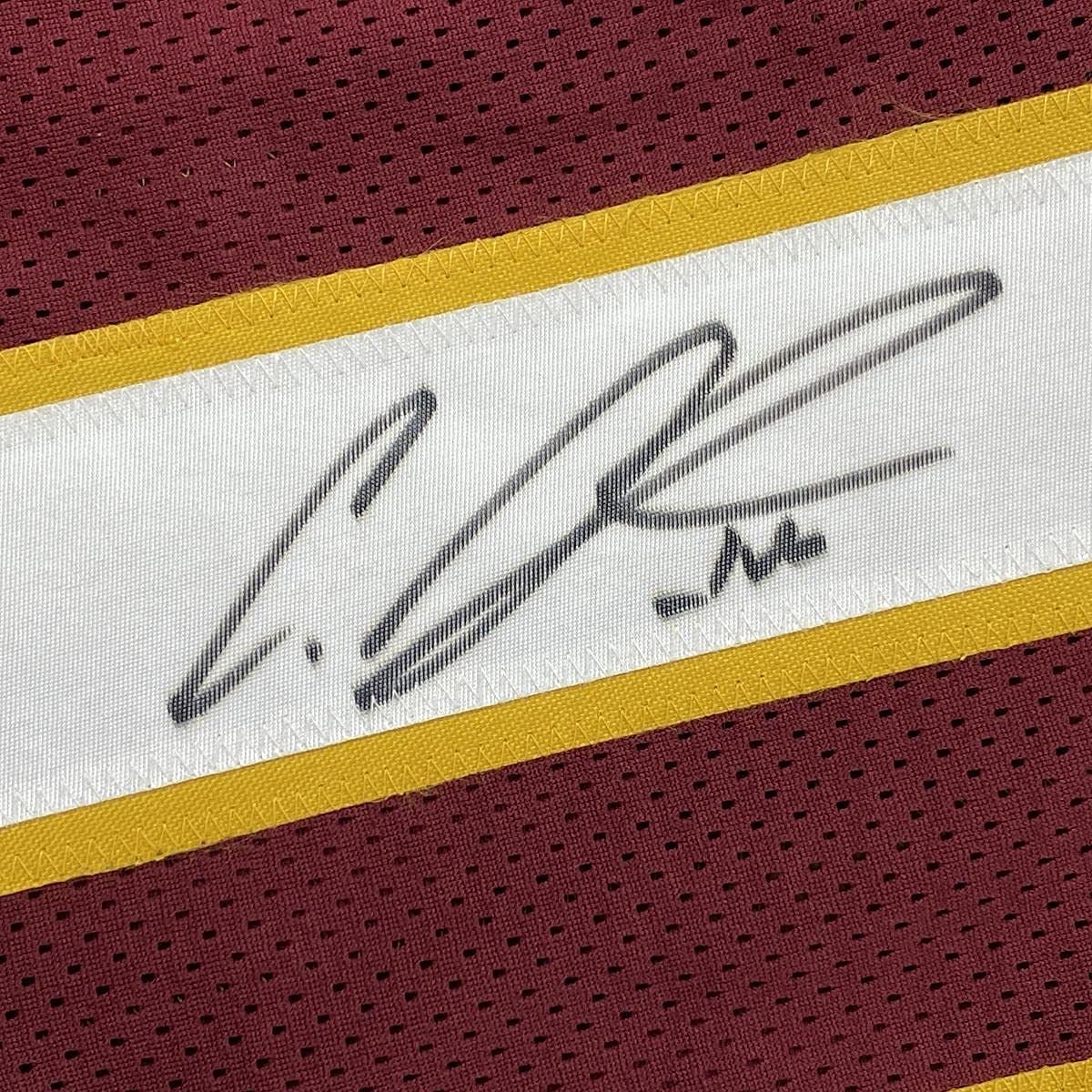 Framed Autographed/Signed Curtis Samuel 33x42 Washington Burgundy Football Jersey JSA COA