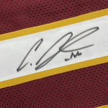 Framed Autographed/Signed Curtis Samuel 33x42 Washington Burgundy Football Jersey JSA COA