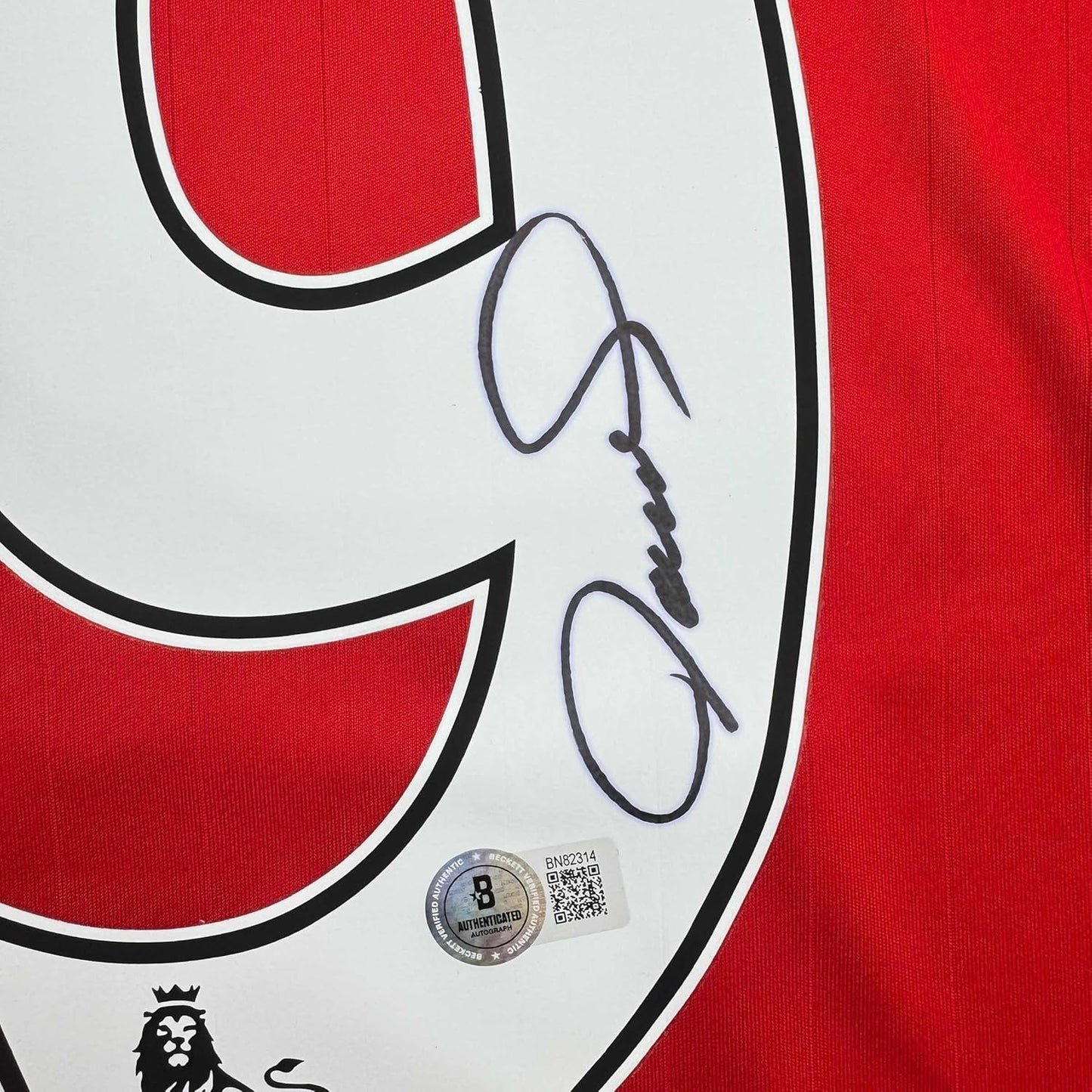 Framed Autographed/Signed Fernando Torres 35x39 Liverpool Red Soccer Jersey Beckett BAS COA