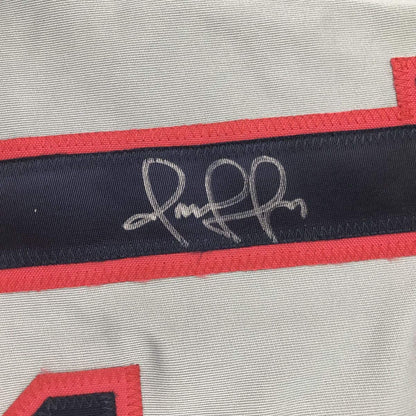Autographed/Signed Omar Vizquel Cleveland Grey Baseball Jersey PSA/DNA COA