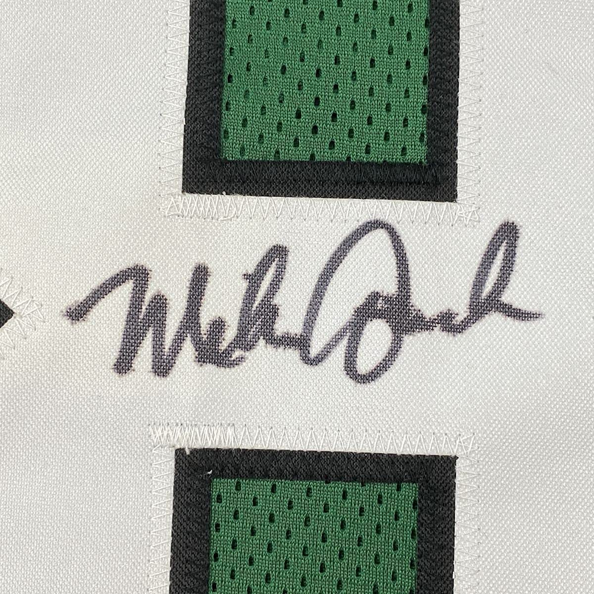 Framed Autographed/Signed Mike Quick 33x42 Philadelphia Kelly Green Football Jersey JSA COA