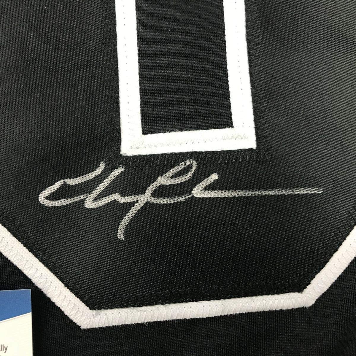 Framed Autographed/Signed Chevy Chase 33x42 Clark Griswold Christmas Vacation Movie Chicago Black Hockey Jersey Beckett BAS COA