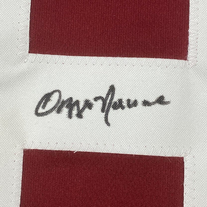 Framed Autographed/Signed Ozzie Newsome 33x42 Alabama Red College Football Jersey JSA COA