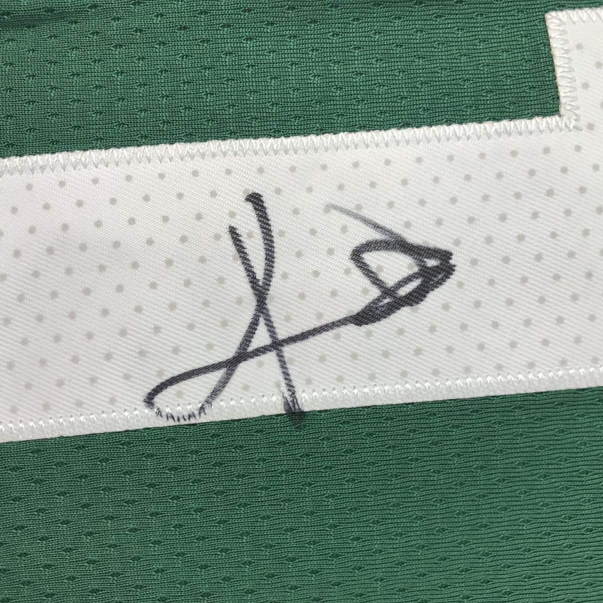 Framed Autographed/Signed Kyrie Irving 33x42 Boston Green Basketball Jersey JSA COA