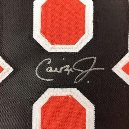 Framed Autographed/Signed Cal Ripken Jr. 33x42 Baltimore Orange Baseball Jersey JSA COA