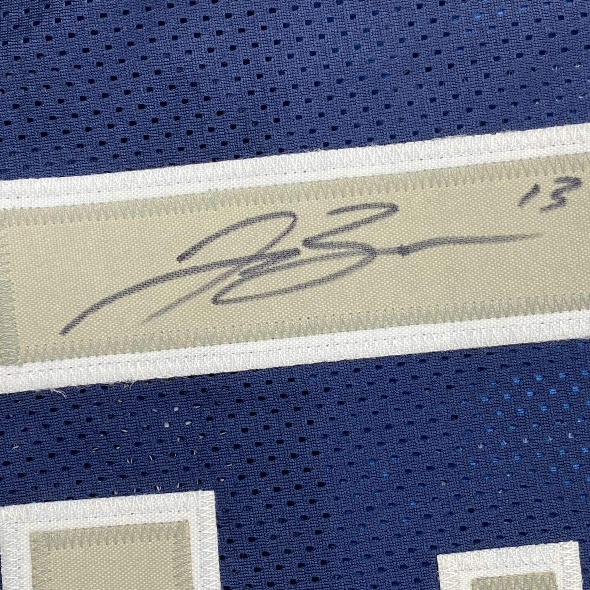 Framed Autographed/Signed Jalen Brunson 33x42 Dallas Dark Blue Basketball Jersey JSA COA