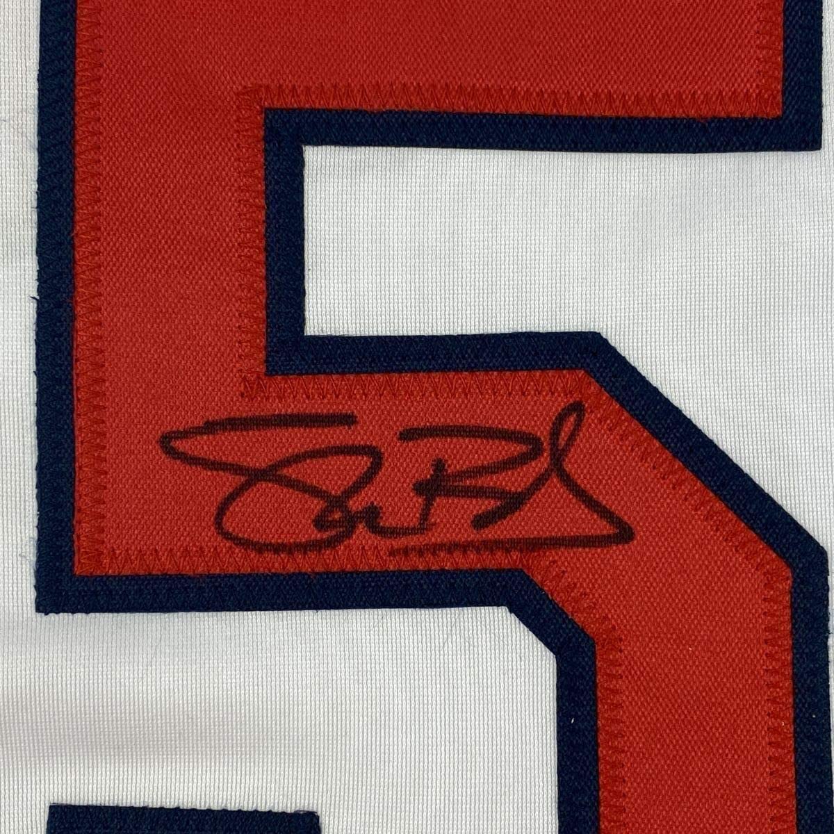 Framed Autographed/Signed Shane Bieber 33x42 Cleveland White Baseball Jersey JSA COA
