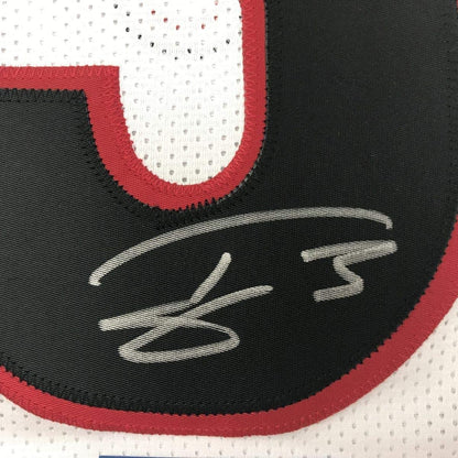 Framed Autographed/Signed Todd Gurley 33x42 Georgia White College Football Jersey Beckett BAS COA