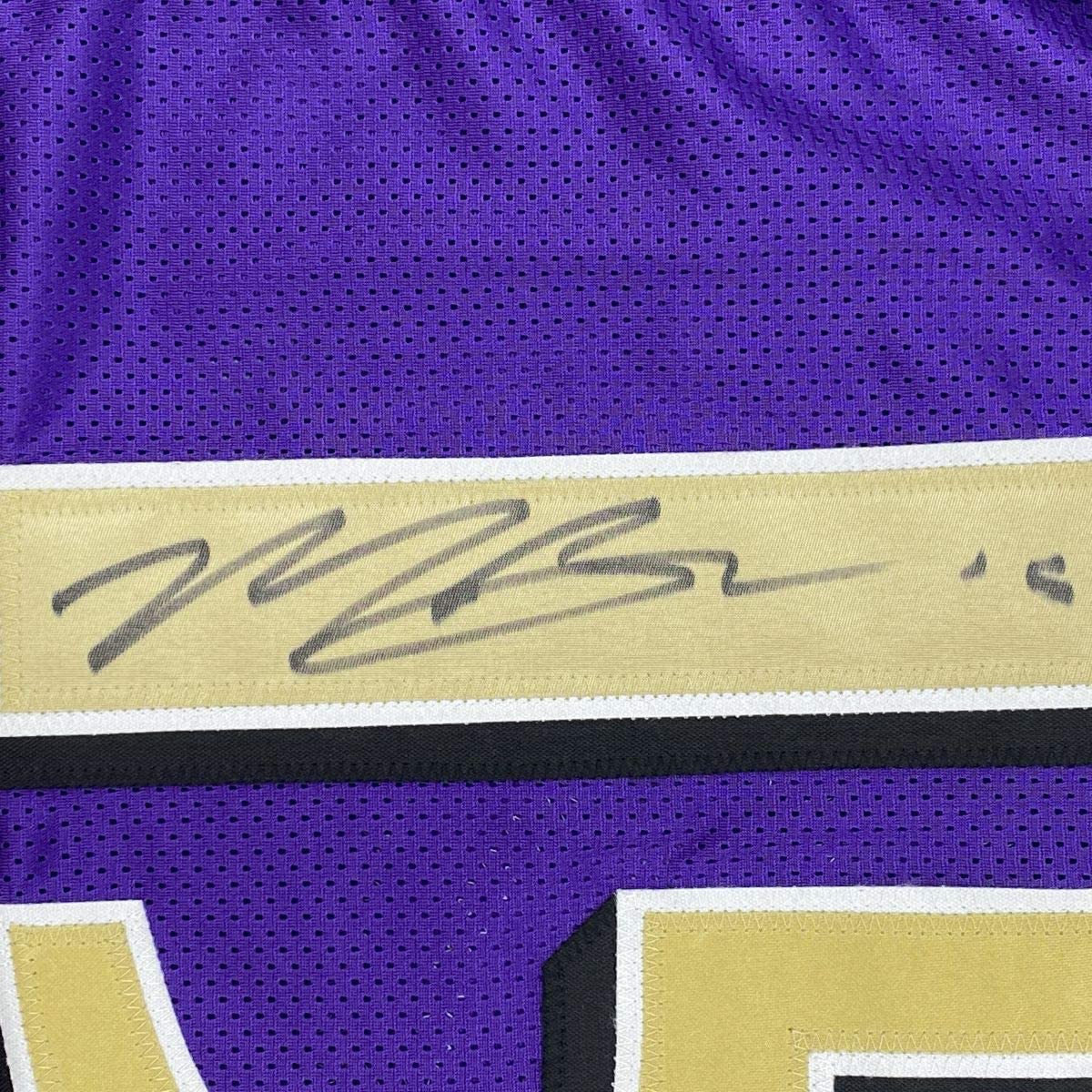Framed Autographed/Signed Marquise Brown 33x42 Baltimore Color Rush Football Jersey JSA COA
