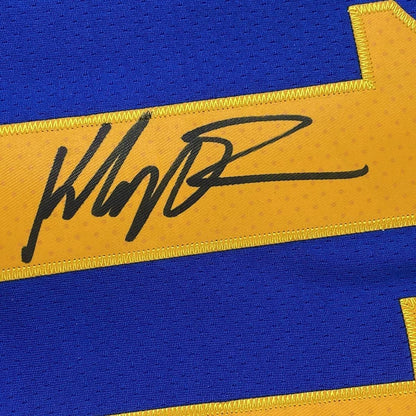 Framed Autographed/Signed Klay Thompson 33x42 Golden State Blue Basketball Jersey PSA/DNA COA