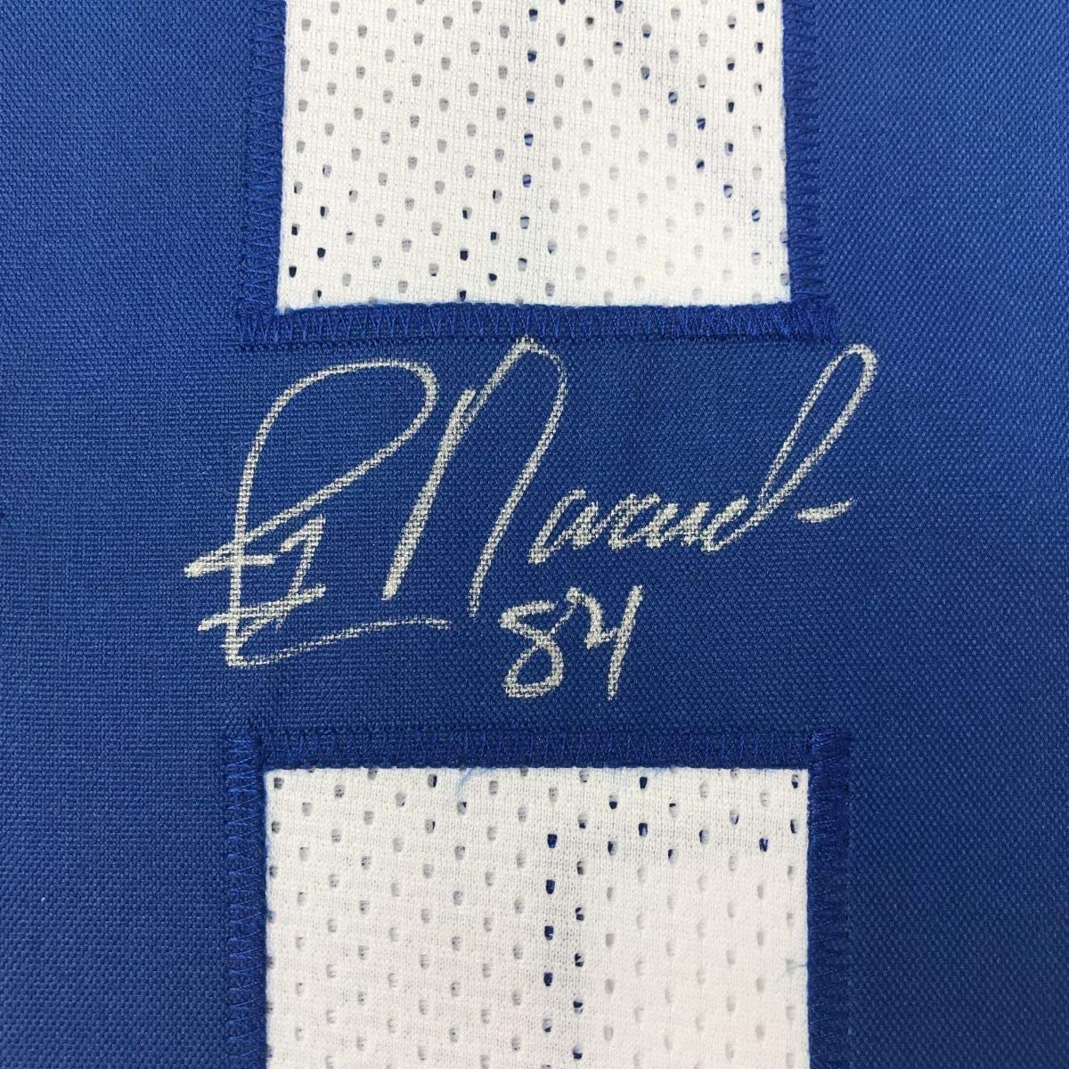Framed Autographed/Signed Jay Novacek 33x42 Dallas White Football Jersey JSA COA