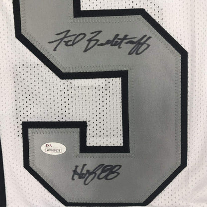 Framed Autographed/Signed Fred Biletnikoff HOF 88 33x42 Oakland Color Rush Football Jersey JSA COA