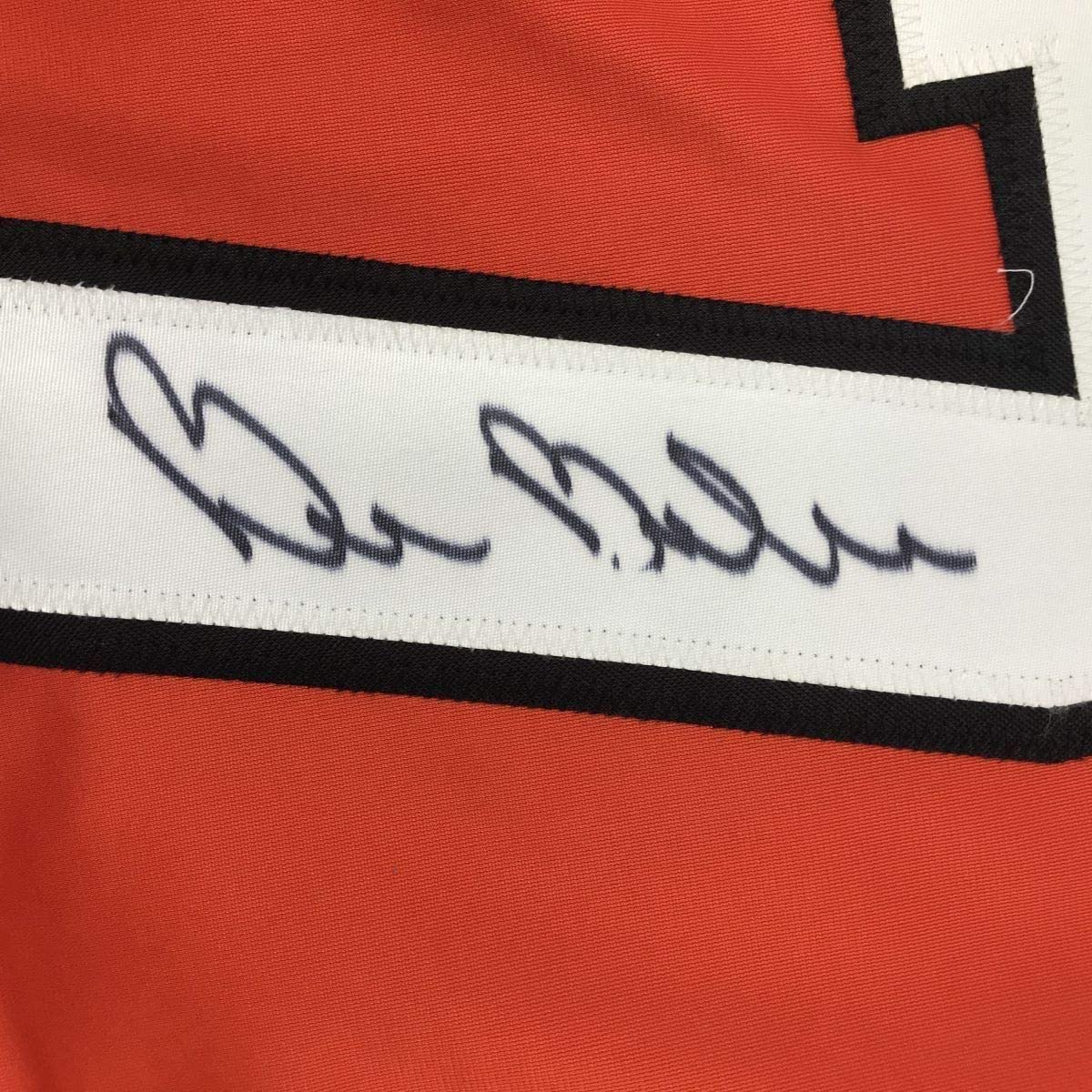 Framed Autographed/Signed Bill Barber 33x42 Philadelphia Orange Hockey Jersey PSA/DNA COA