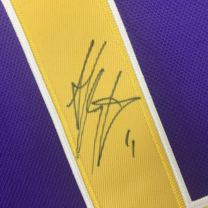 Autographed/Signed Anze Kopitar Los Angeles LA Retro Purple Hockey Jersey JSA COA
