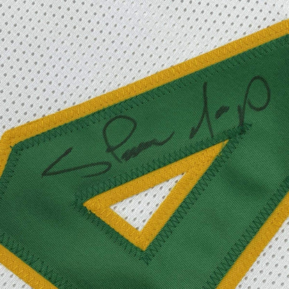 Autographed/Signed Shawn Kemp Seattle White Basketball Jersey JSA COA