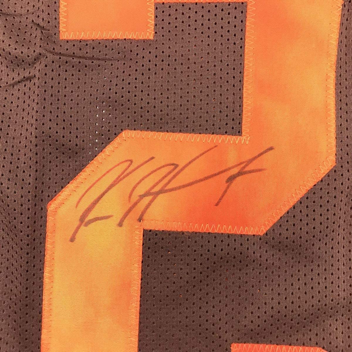 Framed Autographed/Signed Kareem Hunt 33x42 Cleveland Color Rush Football Jersey PSA/DNA COA