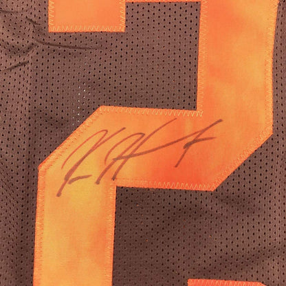 Framed Autographed/Signed Kareem Hunt 33x42 Cleveland Color Rush Football Jersey PSA/DNA COA