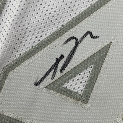 Framed Autographed/Signed Giannis Antetokounmpo 33x42 Milwaukee White Ice Basketball Jersey JSA COA