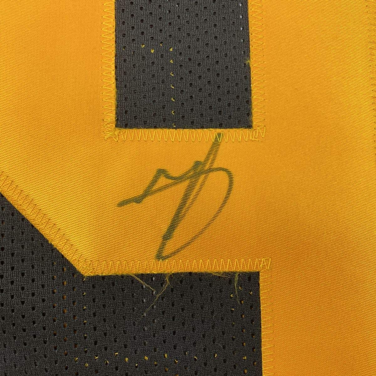 Framed Autographed/Signed Minkah Fitzpatrick 33x42 Pittsburgh Color Rush Football Jersey Beckett BAS COA