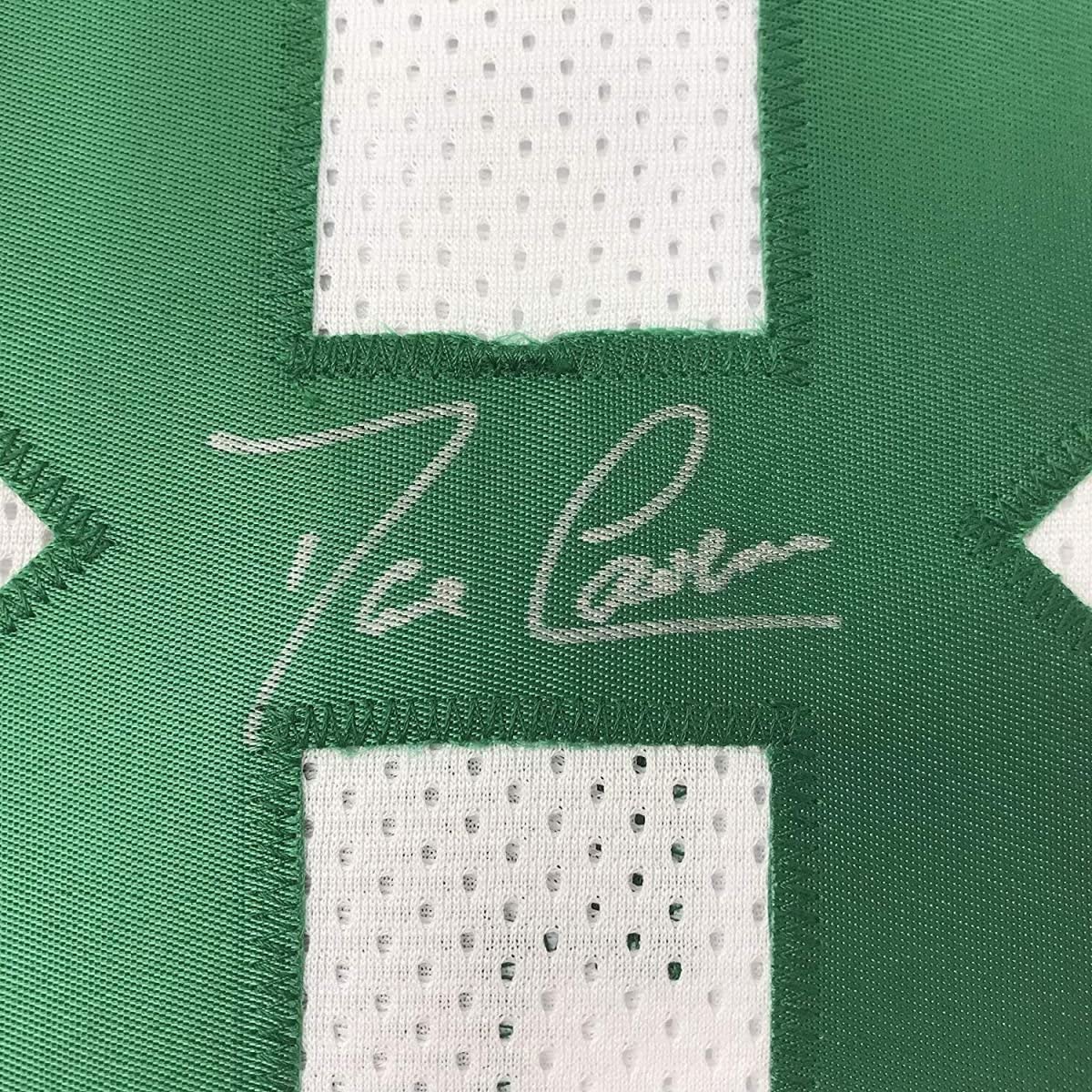 Framed Autographed/Signed Dave Cowens 33x42 Boston White Basketball Jersey JSA COA