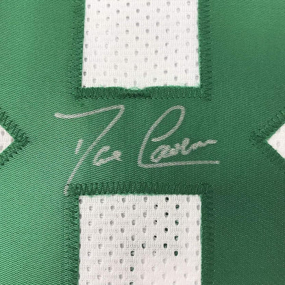 Framed Autographed/Signed Dave Cowens 33x42 Boston White Basketball Jersey JSA COA