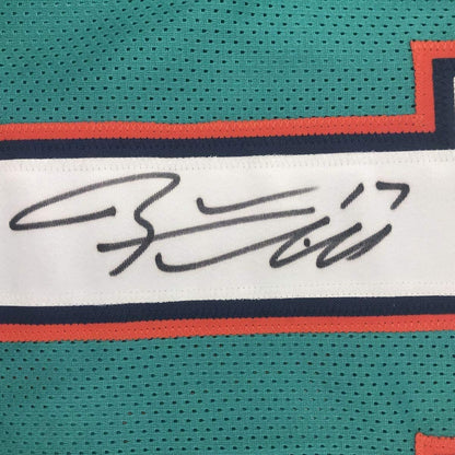 Framed Autographed/Signed Ryan Tannehill 33x42 Miami Teal Football Jersey Beckett BAS COA