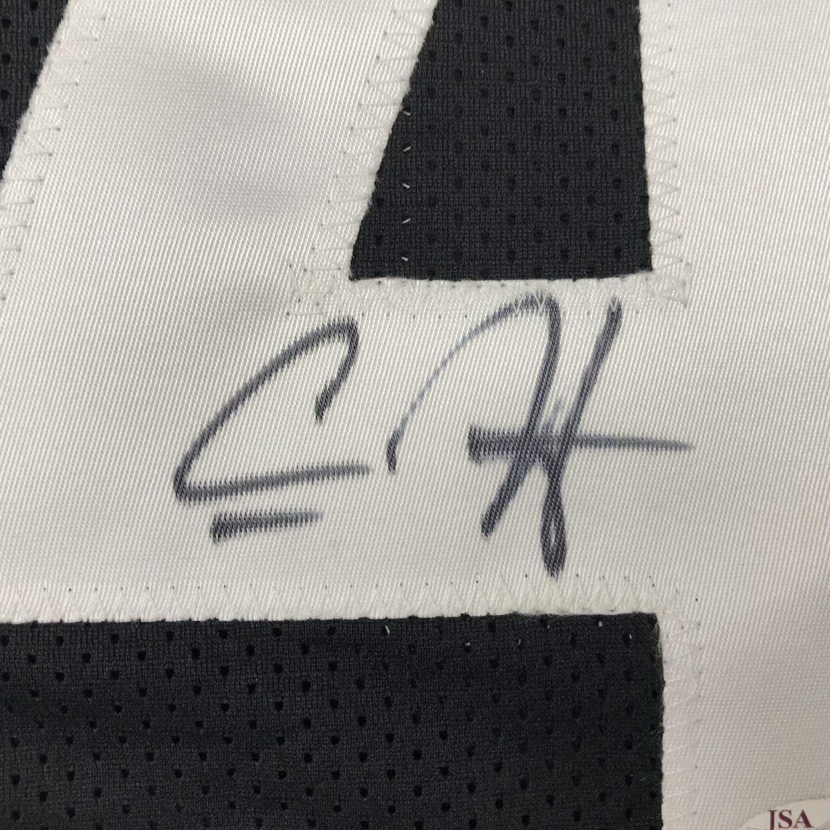 Framed Autographed/Signed Carlos Hyde 33x42 Jacksonville Black Football Jersey JSA COA