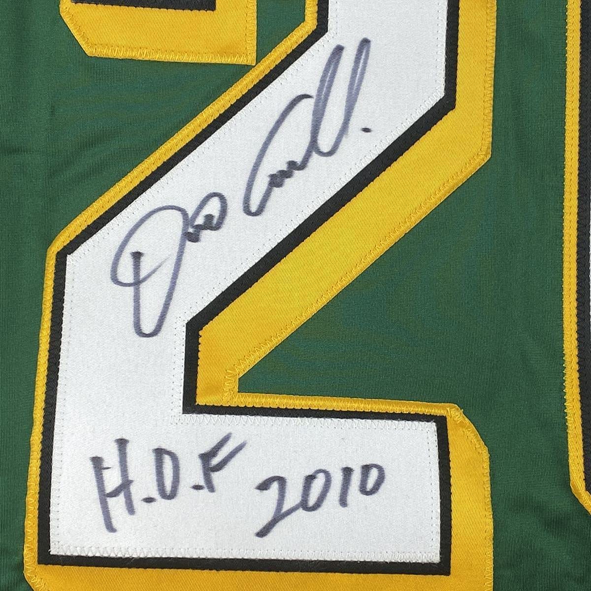 Framed Autographed/Signed Dino Ciccarelli 33x42 HOF 2010 Minnesota Green Hockey Jersey Beckett BAS COA