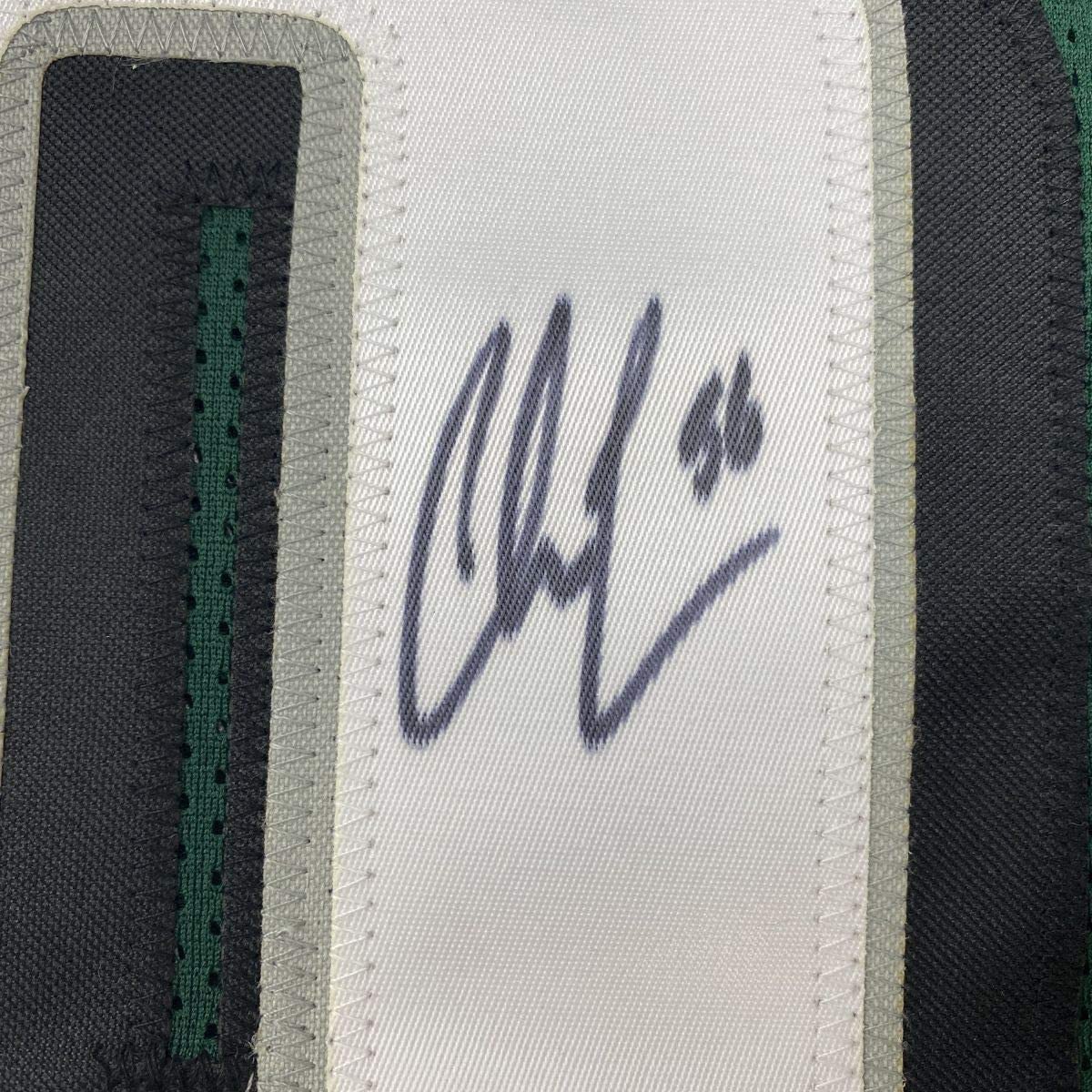 Framed Autographed/Signed Chris Long 33x42 Philadelphia Green Football Jersey JSA COA
