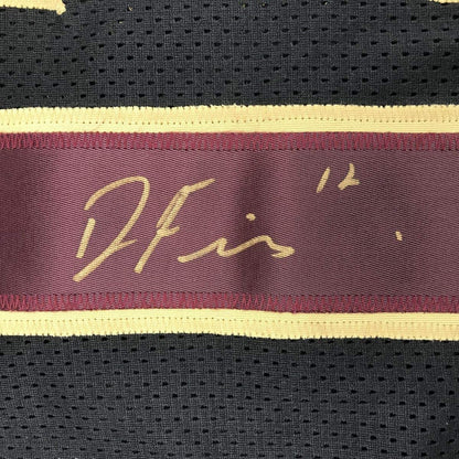 Framed Autographed/Signed Deondre Francois 33x42 Florida State Black College Football Jersey JSA COA