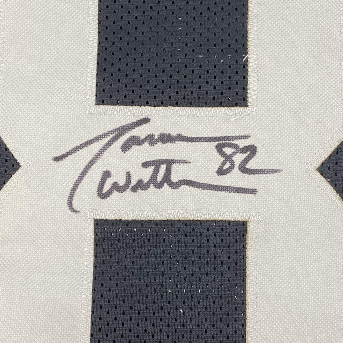 Framed Autographed/Signed Jason Witten 33x42 Las Vegas Oakland Black Football Jersey Beckett BAS COA