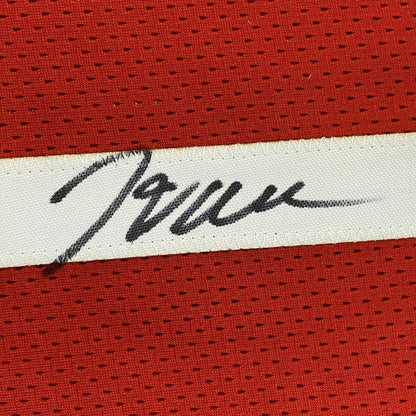 Framed Autographed/Signed John Wall 33x42 Houston Red Basketball Jersey JSA COA