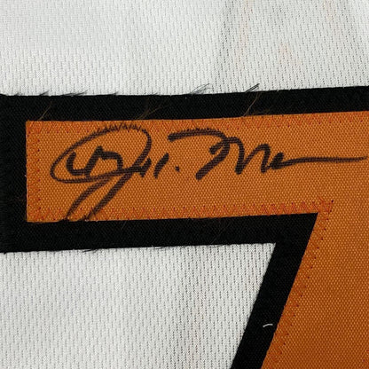 Framed Autographed/Signed John Means 33x42 Baltimore White Baseball Jersey Beckett BAS COA