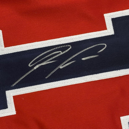Autographed/Signed Ronald Acuna Jr. Atlanta Red Baseball Jersey JSA COA