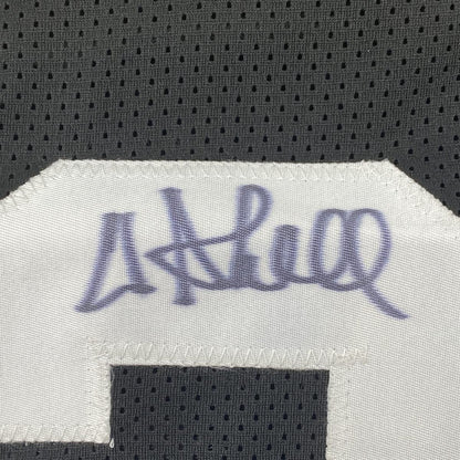 Framed Autographed/Signed Donnie Shell 35x39 Pittsburgh Black Football Jersey JSA COA