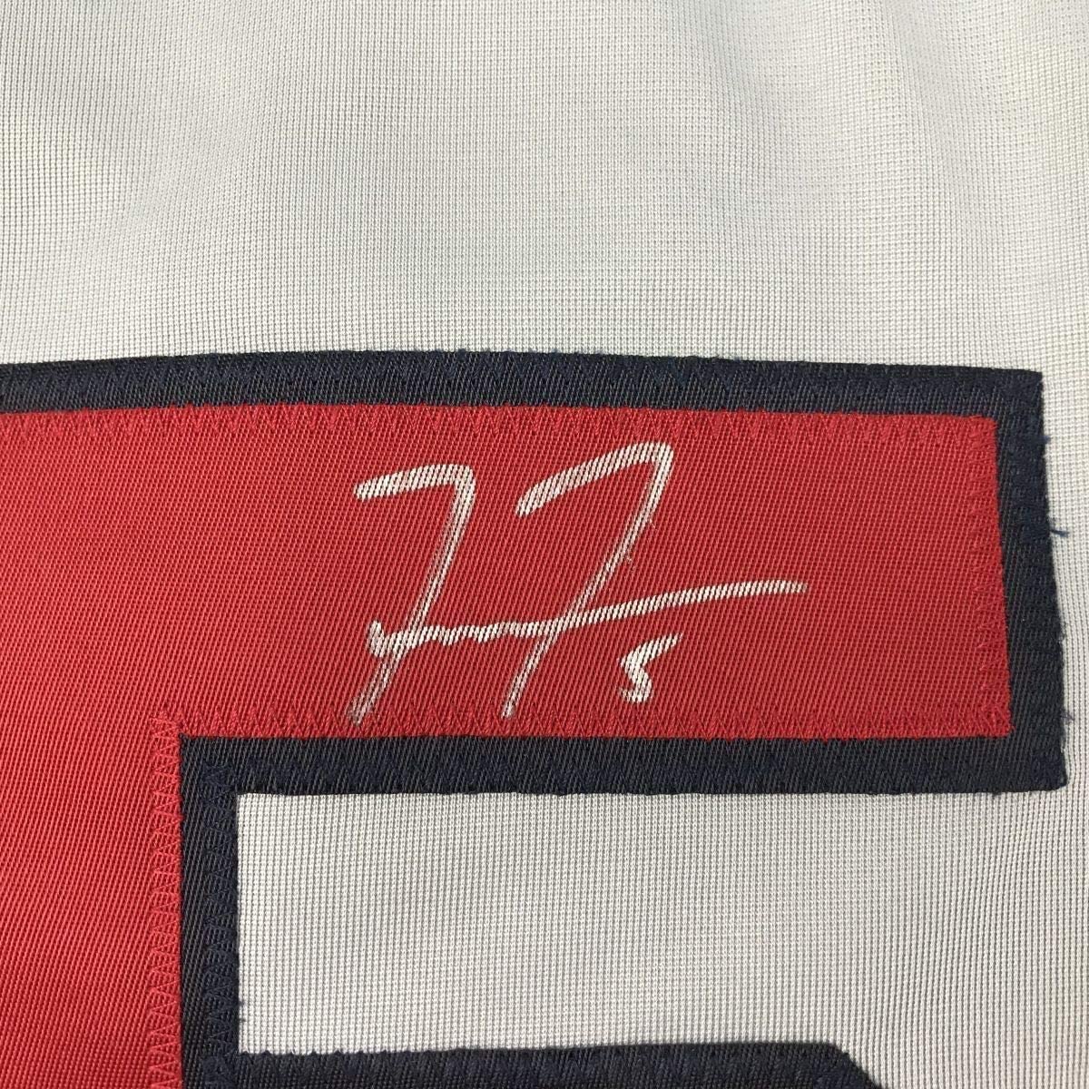 Framed Autographed/Signed Freddie Freeman 33x42 Atlanta Grey Baseball Jersey JSA COA