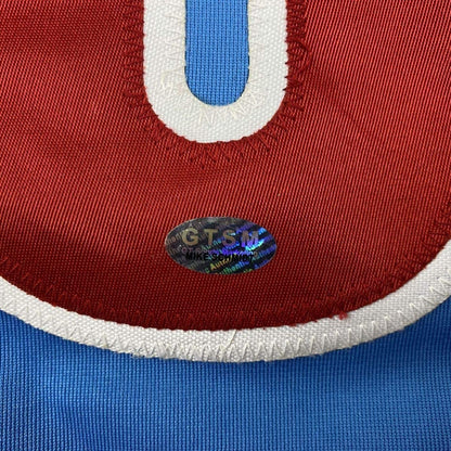 Framed Autographed/Signed Mike Schmidt 33x42 Philadelphia Retro Blue Baseball Jersey GTSM COA Hologram Only