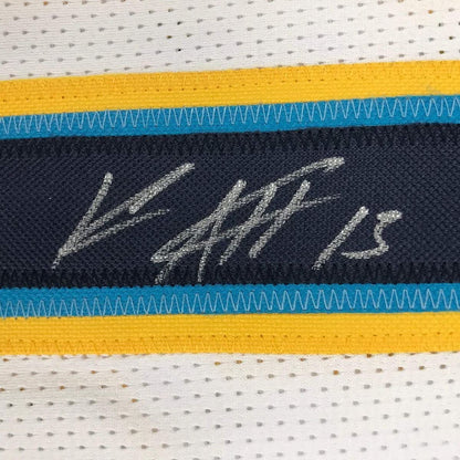Framed Autographed/Signed Keenan Allen 33x42 Los Angeles LA Chargers White Football Jersey JSA COA