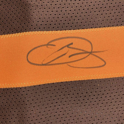 Framed Autographed/Signed Odell Beckham Jr. 33x42 Cleveland Color Rush Football Jersey Beckett BAS COA