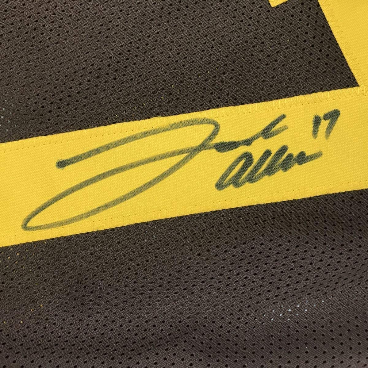Framed Autographed/Signed Josh Allen 33x42 Wyoming Brown College Football Jersey Beckett BAS COA